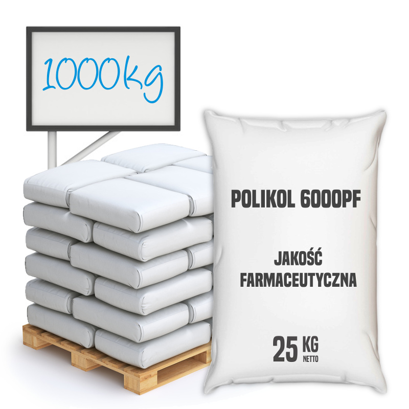 POLIkol 6000PF, Pharmaceutical Grade Polyethylene Glycol (Ph. Eur.), Macrogol 6000, PEG 6000 1000 kg